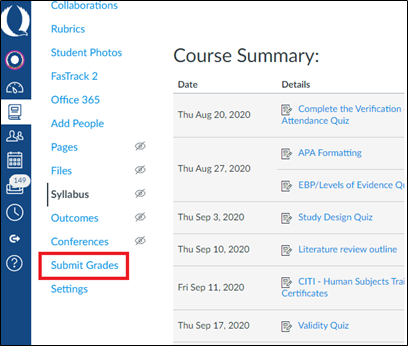 Submit Final Grades Directly To Gulfline From Canvas